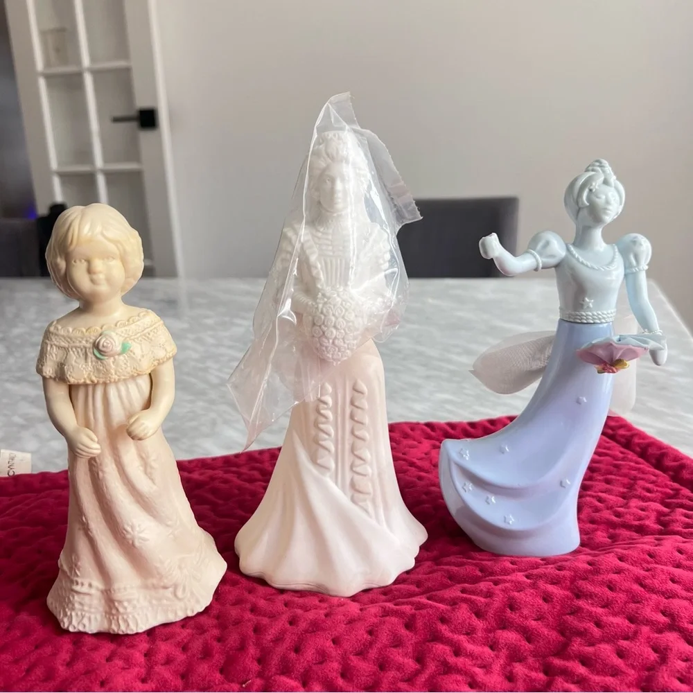 Vintage AVON Glass + Plastic Figurine Bottles - 7”-8”